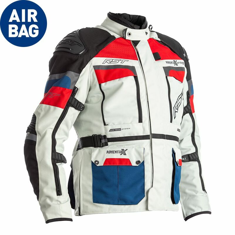 Veste RST Adventure-X Airbag textile - bleu/rouge
